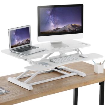 Frankwood站立式辦公桌可升降電腦桌筆記本臺式移動折疊工作臺