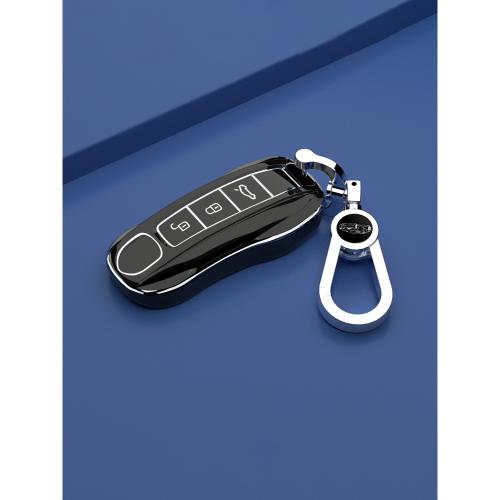 適用保時捷卡宴鑰匙殼Taycan鑰匙套帕拉梅拉911車內裝飾用品大全