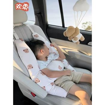 兒童車內睡覺神器車載小孩枕頭車上汽車后座抱枕安全帶車用睡枕