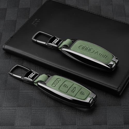 適用于奧迪A3L鑰匙套Q5 Q6 A6LA7L Q2L Q4新款全包保護殼皮扣男款