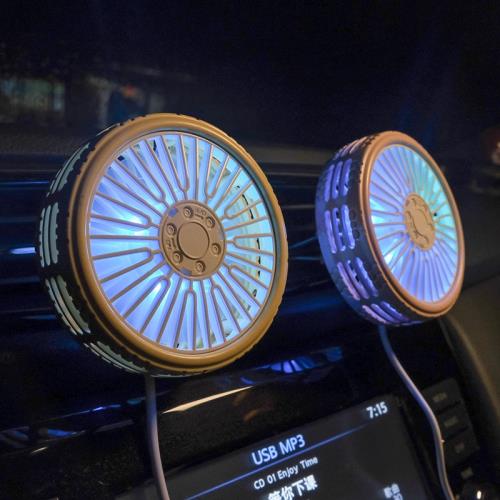 新款汽車多功能電風扇 車載出風口中控臺風力擴大USB靜音迷你風扇