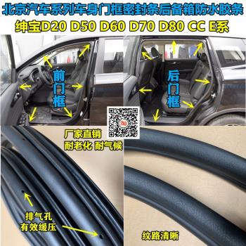適配紳寶D20D50D60D70D80 CC E系車身門框密封條車門條後備箱膠條