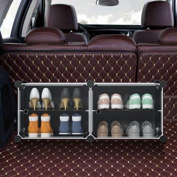 車載鞋盒透明車用車內汽車后備箱放鞋子收納神器鞋架床底儲物鞋柜