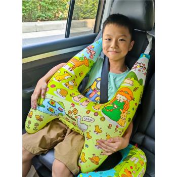 兒童靠枕車上睡覺神器汽車睡枕抱枕兩用寶寶頭枕護頸枕車載用品
