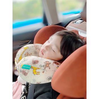 韓國汽車頸枕兒童護頭枕車載安全座椅枕頭寶寶車載睡覺神器防勒枕