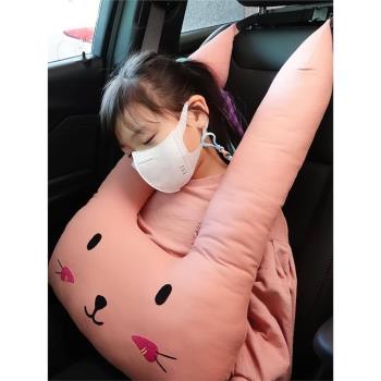 韓國卡通兒童汽車安全帶護肩套 睡覺頸枕頭枕 可愛車載用靠枕抱枕