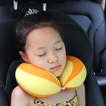 汽車卡通嬰兒童旅行U型枕頭寶寶車用護頸脖子枕飛機安全座椅頭枕