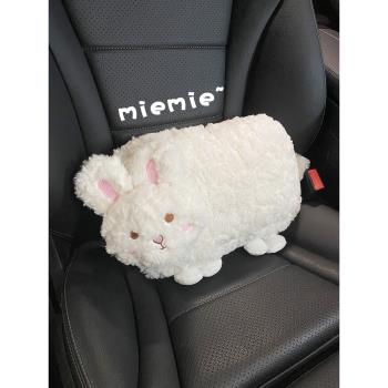 小兔汽車頭枕腰靠網紅可愛安全帶護肩套車內裝飾靠枕車載座椅枕頭