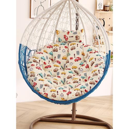 吊籃墊子鳥巢搖籃椅墊秋千吊椅靠墊可拆洗圓形藤椅墊搖籃坐墊加厚