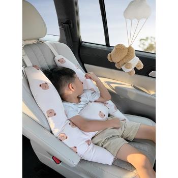 汽車安全帶防勒脖兒童可愛抱枕固定器寶寶護頸枕頭護肩套車上睡覺