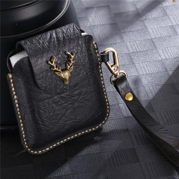 適用摩托羅拉moto razr刀鋒2022手機殼新款牛皮折疊屏真皮保護套