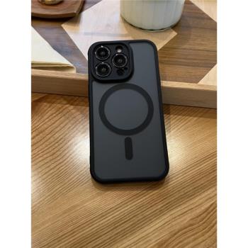 elam全包鏡頭防摔適用蘋果16ProMax手機殼磁吸15promax保護套iPhone14ProMax膚感磨砂13PM半透黑12高階感11男