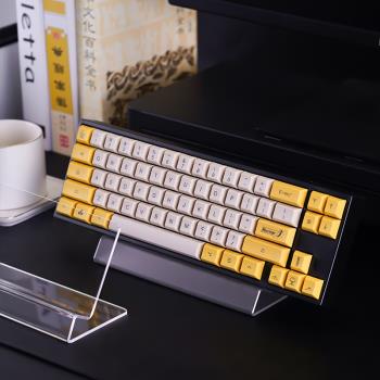 鍵盤展示架亞克力透明懸浮一體機械鍵盤ipad電腦手機平板托架