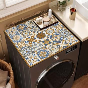 美式全自動滾筒洗衣機臺面墊子硅藻泥吸水墊防曬墊冰箱防塵罩蓋布