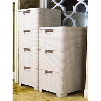 多層塑料床頭抽屜式收納柜寶寶衣柜臥室用品整理箱衛生間儲物柜子