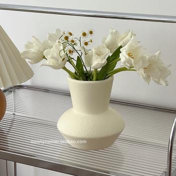 ins風復古陶瓷花瓶北歐簡約插花水培花器客廳餐桌設計感裝飾擺件