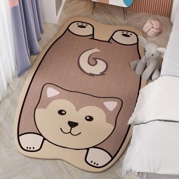 不規則可愛卡通動物腳墊女生兒童床邊地墊椅子墊子客廳沙發前地毯