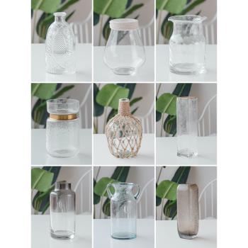 高檔陶瓷花盆簡約玻璃花瓶客廳插花ins餐桌水培鮮花綠植干花高級