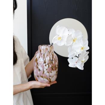 ladylike 法式氣泡彩色花瓶玻璃透明水養插花客廳擺件 水培器皿