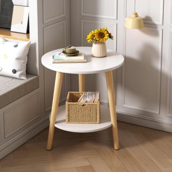 茶幾客廳家用沙發邊幾簡約現代簡易小桌子圓形陽臺茶桌臥室床頭桌