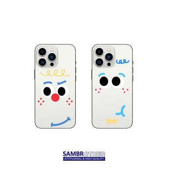 sam可愛表情適用14promax簡約iPhone13pro情侶11蘋果12透明手機殼