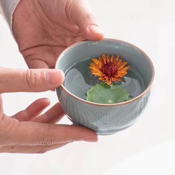 復古汝窯中式陶瓷水培綠植小花瓶茶幾桌面禪意擺件客廳插花花器