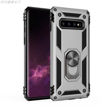 適用三星s10Plus車載支架手機殼s105G四角氣囊矽膠全包s10E皮革油
