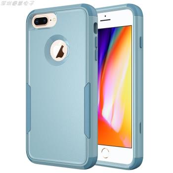 適用于iPhone6s純色硅膠全包手機殼蘋果7Plus防滑鎧甲8Plus保護套