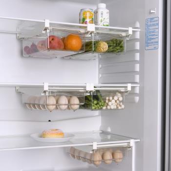 冰箱抽屜式收納盒冰箱雞蛋收納整理懸掛式置物架自動滾蛋保鮮盒子