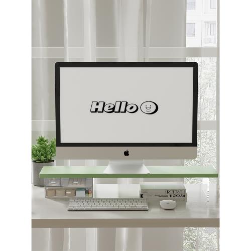 LZL 適用臺式電腦顯示器增高架帶抽屜現代簡約辦公桌書桌顯示器抬高支架桌面收納儲物架子置物架子屏幕墊高架