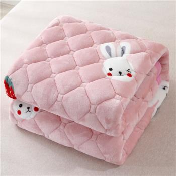冬季牛奶珊瑚絨保暖鋪床毛毯墊床毯法蘭絨加絨毯子學生宿舍床單人