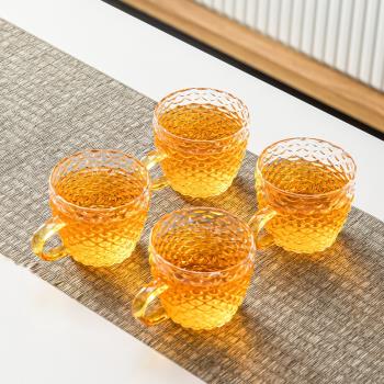 日式加厚玻璃耐熱耐高溫品茗杯