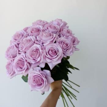 仿真花 單頭小玫瑰 手感 淺紫色 花束配花 婚禮裝飾花 家居裝飾