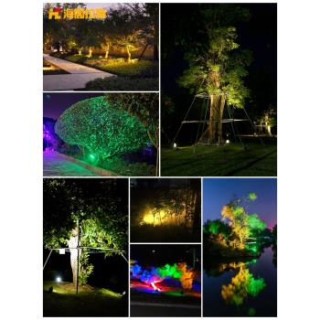 海閣投射燈照樹彩色景觀亮化LED