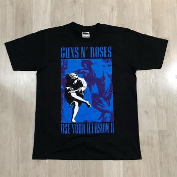 GUNS N ROSES 槍花樂隊重金屬搖滾槍炮與玫瑰樂隊vintage短袖T恤
