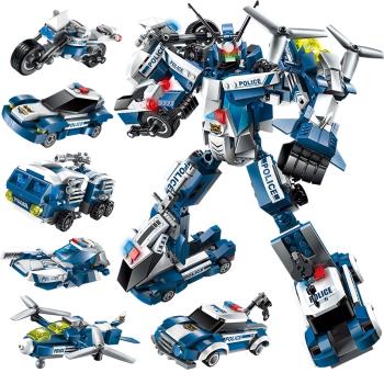 啟蒙積木兒童拼裝變形機器人金剛玩具男孩益智力拼插機甲模型拼圖