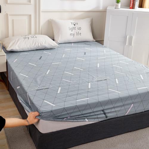 床笠全棉單件床墊保護罩純棉幾何耐臟條紋純棉床罩2021年新款透氣