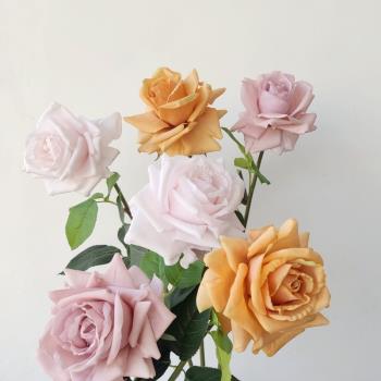 強烈推薦婚 禮高級色復古粉玫瑰花藝櫥窗設計拍攝道具媲美真花