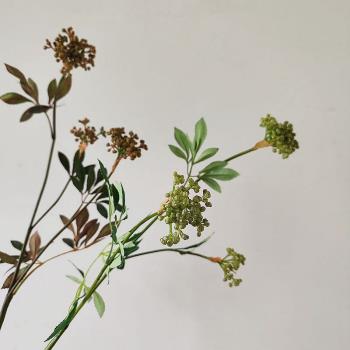 蕾絲雪果模擬手感植物高質花瓶插花乾花客廳電視櫃家居軟裝裝飾用