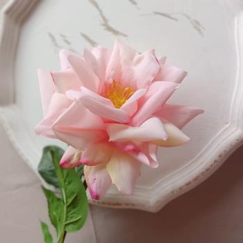 高檔仿真皇家玫瑰 黃色粉色玫瑰 仿真花 家居 花藝插花樣板房擺件