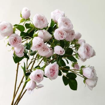 仿真花白玫瑰假花 蛋黃櫻花粉 好材質 泡泡玫瑰 客廳插花娟花