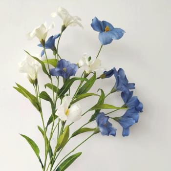 仿真油桐花 藍色花材 自然復古風 家居裝飾 花藝造景空間布置花藝