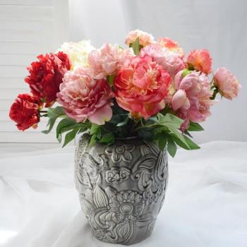 古典貴氣皇室牡丹花 歐式美式牡丹花仿真花假花
