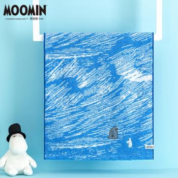 夕才兒美術館MOOMIN姆明哥谷純棉毛巾女高級洗臉家用面巾男刺繡款