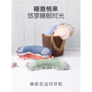 艾洛琳頸椎枕護頸椎助睡眠睡覺專用蕎麥皮硬低枕月牙護頸勁椎枕頭