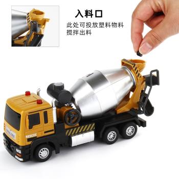 仿真工程車攪拌挖機聲光回力車慣性云梯消防運輸貨車模型兒童玩具