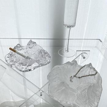 ins風高檔輕奢玻璃煙灰缸家用客廳創意個性潮流辦公室冰山煙缸