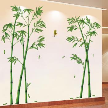 竹子貼畫墻紙自粘中國風3D立體墻貼紙客廳臥室房間電視背景墻裝飾