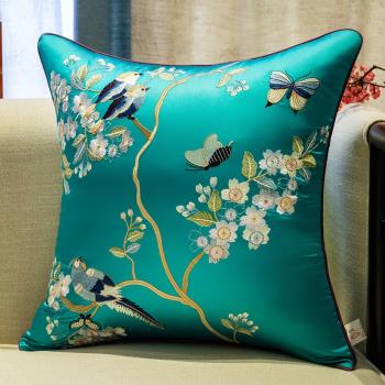新中式刺繡抱枕客廳紅木實物傢俱靠枕臥室床頭客廳靠枕中國風枕套