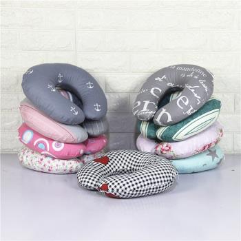 純棉斜紋印花U形枕蕎麥殼護頸枕修復頸椎專用枕頭旅行枕保健枕